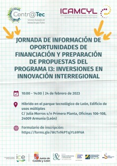 Information day on funding opportunities and preparation of I3 programme proposals: Investments in Interregional Innovation
